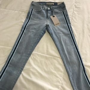Zara side stripe jeans. (Super skinny)